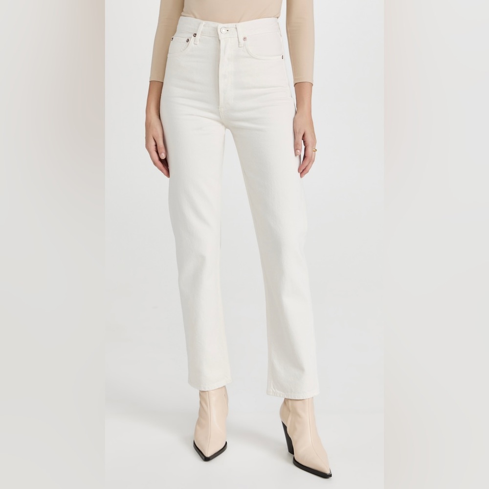 Agolde 90s Pinch Waist White Jeans
